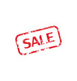 old vintage print red sold mark in flat vector image vector image
