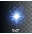 transparent glow light effect star burst vector image