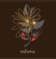autumn artistic banner dry leaves fall background vector image vector image