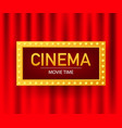 cinema movie poster design template popcorn vector image