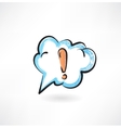 exclamation mark in the cloud vector image vector image