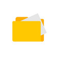 folder with files documents flat carton icon vector image