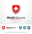medic secure logo template vector image