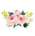 watercolor greeting card flowers vector image vector image