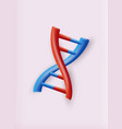 abstract 3d gradient dna isolated on white vector image