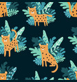 complex jungle pattern vector image vector image
