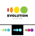 four symbol from elipse to circle logo evolution vector image