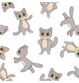 seamless pattern with animals hand drawn childish vector image