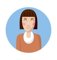 woman avatar icon cartoon style vector image