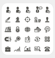 business human resource and finance icons set vector image vector image