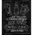 chalk beer vector image vector image