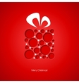 christmas card with a gift vector image