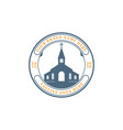 vintage retro christian church chapel badge vector image vector image