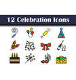 celebration icon set vector image