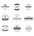 set of minimal vintage hipster logotype templates vector image