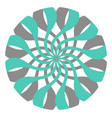 circular twisted pattern logo round interweaving vector image vector image