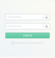 login interface vector image