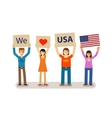 happy independence day july 4th american flag vector image vector image