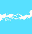 modern poster fresh milk with splashes on a light vector image