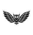owl with open wings vector image