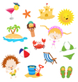 summer elements vector image