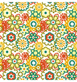 cartoon floral seamless pattern vector image vector image