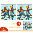 find differences education game for children vector image