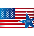 happy independence day with flag and star united vector image