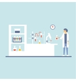 healthcare laboratory testing room flat design vector image
