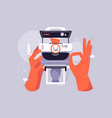 old retro polaroid camera vector image