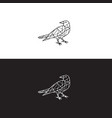 abstract mesh of raven logo idea vector image