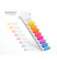 arrow staircase infographic steps template vector image vector image