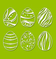 easter eggs set vector image