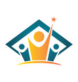 people graduation logo vector image