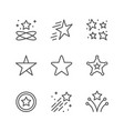 set line icons star vector image