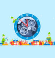 watch gifts label element background set vector image