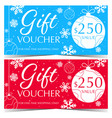 christmas gift voucher or new year card vector image