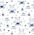 seamless pattern with little hippo vector image vector image