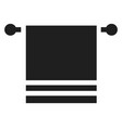 towel hanger black icon hand washing cloth vector image vector image