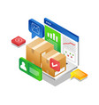 analyze shipments vector image vector image