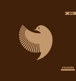 Bird side logo vector image
