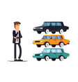 design concept choice car and buying vector image