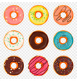 donut with sprinkles and chocolate isolated vector image vector image