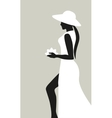 silhouette of woman vector image