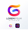 colorful letter g logo design idea vector image