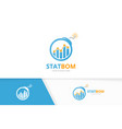 graph and bomb logo combination diagram vector image
