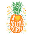 i love summer hand drawing typography vector image vector image