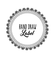 decorated seal stamp icon hand draw label design vector image