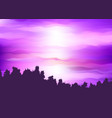 silhouette a tree landscape against vector image
