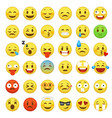 smiley face set character facial yellow sign vector image